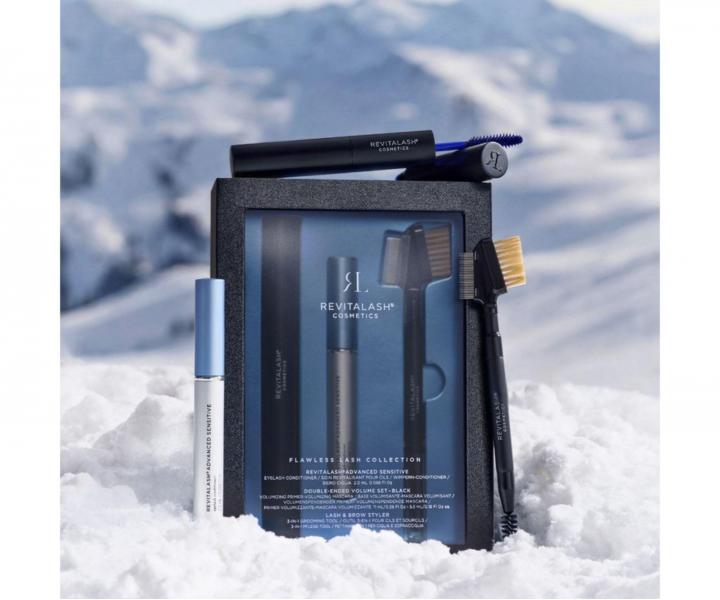 D�rkov� sada pro p��i o �asy citliv�ch o�� RevitaLash Flawless Lash Collection Sensitive + �asenka a kart��ek na obo�� zdarma