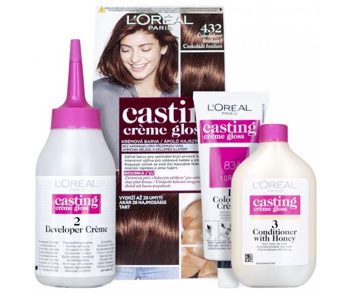 Přeliv bez amoniaku Loréal Casting Créme Gloss - 432 čokoládový fondant