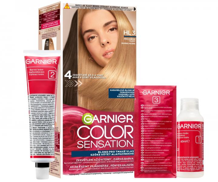Permanentní zesvětlující barva na vlasy Garnier Color Sensation  - HL3 karamelová blond
