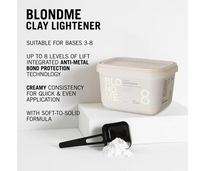 Zesv�tluj�c� j�lovit� pudr Schwarzkopf Professional BlondMe Clay Lightener 8 - 350 g