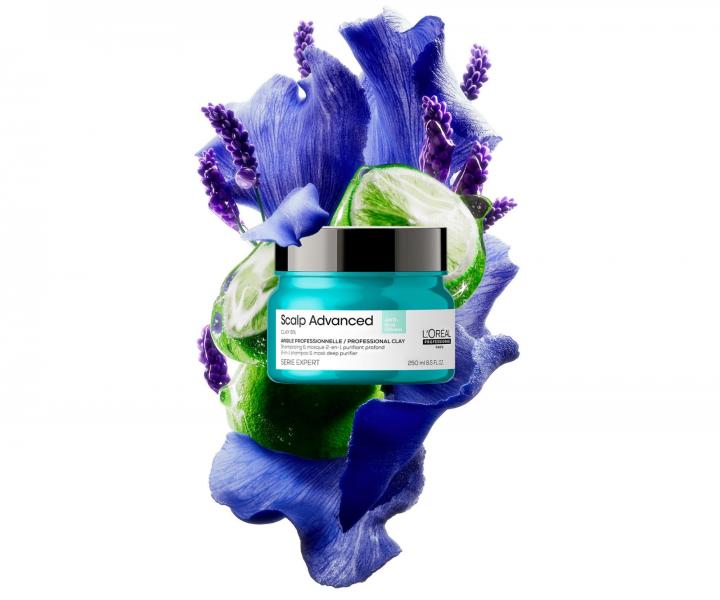 Šampon a maska 2v1 pro mastící se vlasovou pokožku Loréal Professionnel Scalp Advanced - 250 ml