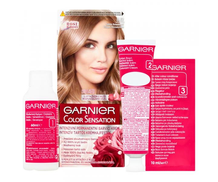 Permanentní barva Garnier Color Sensation 8.12 světlá roseblond