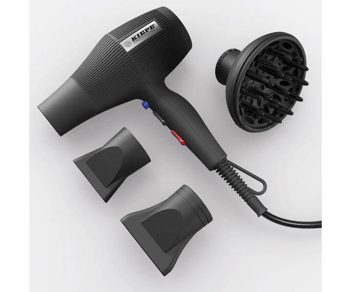 Profesionální barber fén na vlasy Kiepe Pro Thoor Barber Hair Dryer - 2200 W, černý