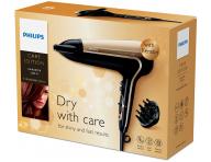 Fn na vlasy s keratinovou technologi Philips Kerashine Ionic - 2200 W, erno-zlat