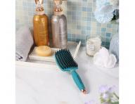Kart�� na roz�es�v�n� a fouk�n� vlas� s kan��mi a nylonov�mi �t�tinami Sister Young Ovia Hair Brush - tmav� zelen�