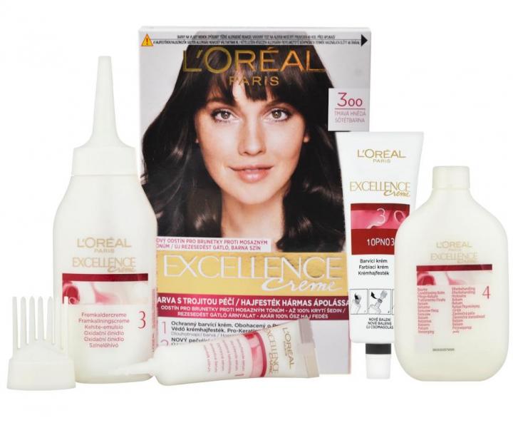 Permanentní barva Loréal Excellence 300 tmavá hnědá