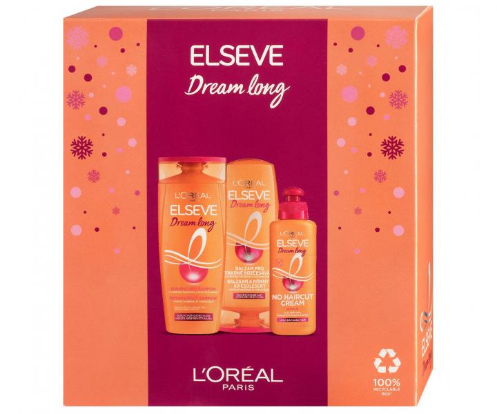 D�rkov� sada proti l�m�n� vlas� Lor�al Elseve Dream Long - �ampon + p��e + kr�m