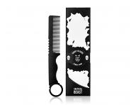 Karbonový hřeben na vlasy a vousy Angry Beards Combat Comb - černý