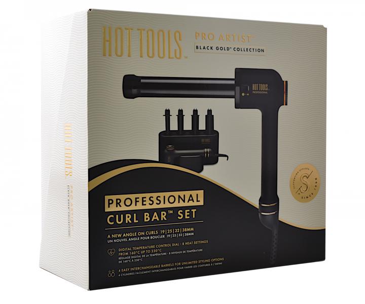 Kulma na vlasy Hot Tools Black Gold Curl Bar Set  - 19 mm, 25 mm, 32 mm, 38 mm - pokozen obal