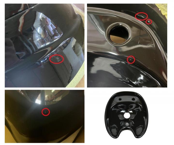 Umyvadlo pro myc� box, Detail DHS-0325b - keramick�, �ern� - II. jakost, kaz glazury