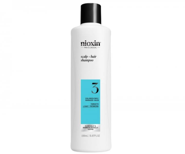 Řada pro mírně řídnoucí barvené vlasy Nioxin System 3