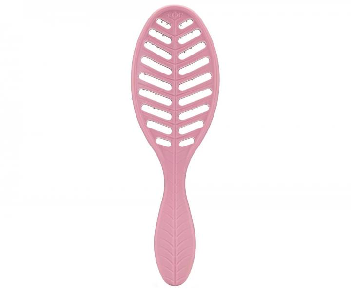 Kartáč na rozčesávání a foukání vlasů z organického materiálu Wet Brush Speed Dry Go Green - růžový