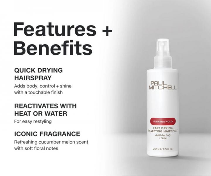 Rychleschnouc� lak na vlasy Paul Mitchell Flexible Hold Fast Drying Sculpting Hairspray