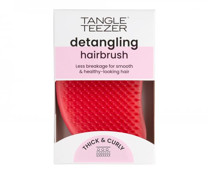 Kartáč na rozčesávání hustých a kudrnatých vlasů Tangle Teezer Original Thick and Curly Lipstick Duo - růžový