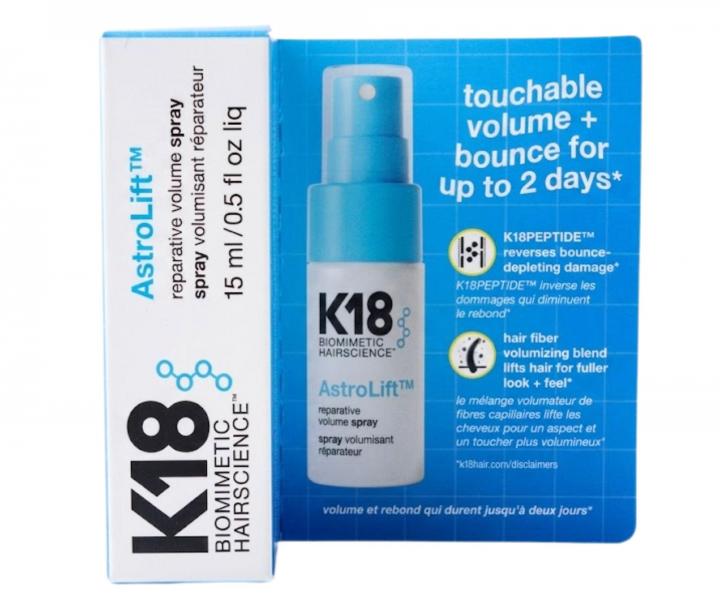 Sada pro ochranu a v��ivu vlas� K18 Damage Shield + lehk� sprej pro objem a obnovu vlas� AstroLift Volume Mist 15 ml zdarma