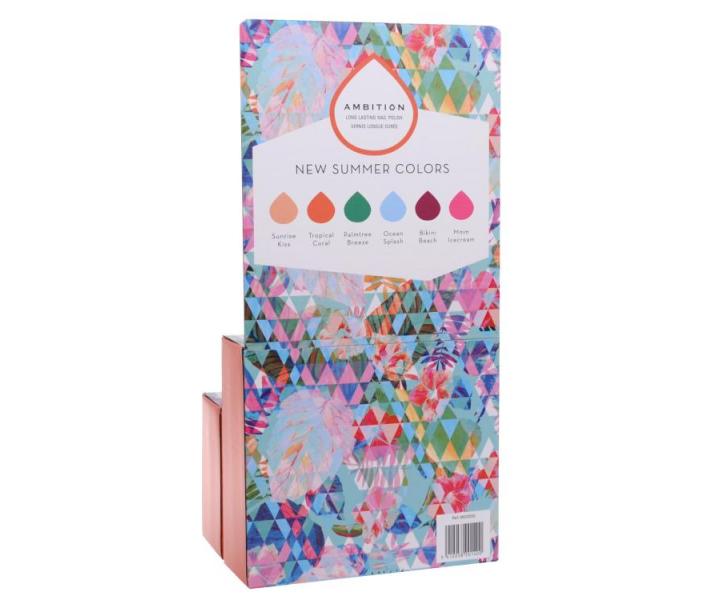 Papírový stojan na laky na nehty Ambition Summer Colors (bonus)