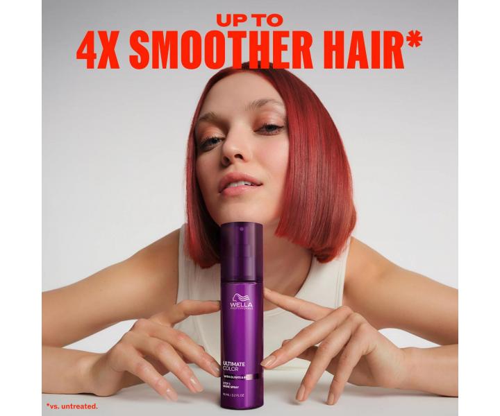 Lehk� sprej pro lesk a hladkost barven�ch vlas� Wella Professionals Ultimate Color Shine Spray - 95 ml