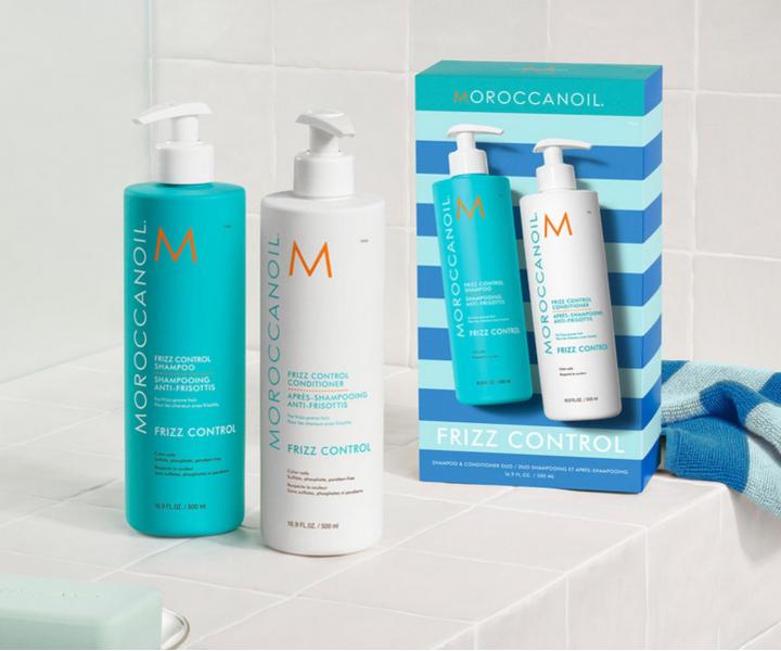 D�rkov� sada pro uhlazen� krepat�ch vlas� Moroccanoil Frizz Control Duo - 2 x 500 ml