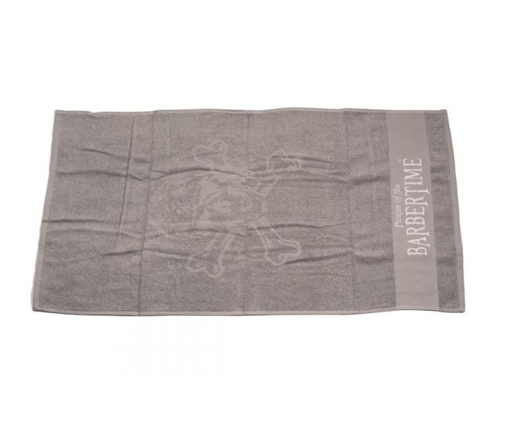 Bavlněný ručník Pirates of the Barbertime Towel With Barbertime Logo 50 x 90 cm - šedý