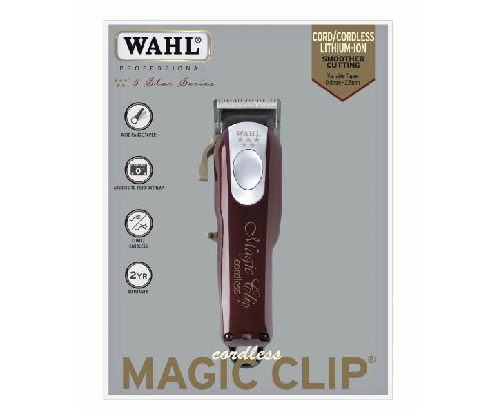 Profesionln strojek na vlasy Wahl Magic Clip Cordless 08148-316H - rozbalen, pouit