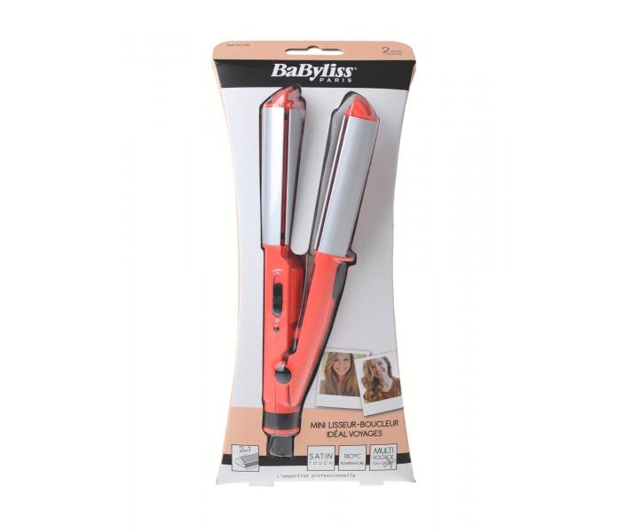 MINI žehlička a kulma na vlasy 2v1 BaByliss H110E - oranžová