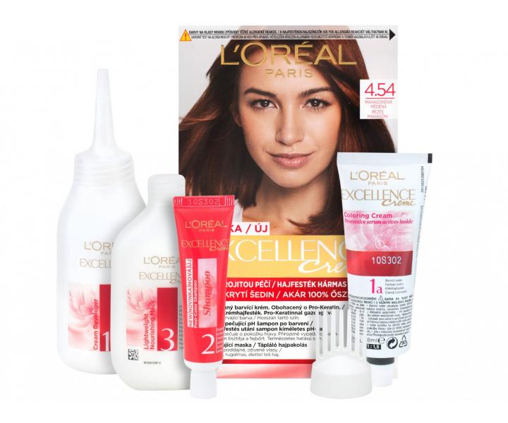Permanentní barva Loréal Excellence 4.54 mahagonová měděná