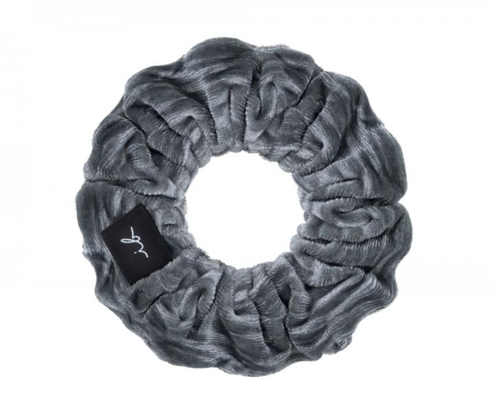 Ozdobná spirálová gumička Invisibobble Sprunchie Extra Care Soft As Silk - stříbrná