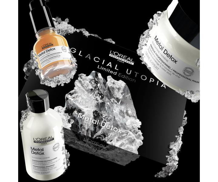 Dárková sada pro barvené a poškozené vlasy Loréal Professionnel Serie Expert Metal Detox Trio