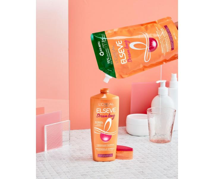 Šampon proti lámání vlasů Loréal Paris Elseve Dream Long - 500 ml, náhradní náplň