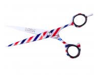 Profesionální kadeřnické a barber nůžky Sibel Barburys Bjorn 6" - stříbrné s pruhy