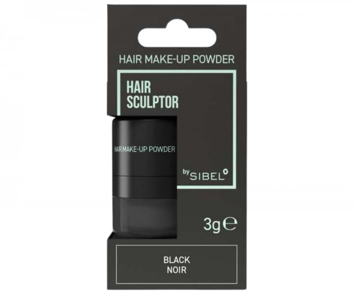 Pudr pro zakryt� odrost� a �edin Sibel Hair Make-up Powder - �ern�, 3 g