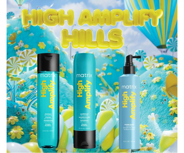 D�rkov� sada pro objem a pos�len� jemn�ch vlas� Matrix High Amplify Hills