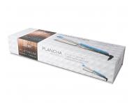 Profesionální žehlička na vlasy Eurostil Profesional Platinium Ceramic Tourmaline Straightener - stříbrná/modrá