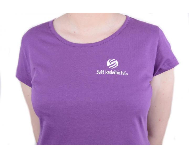 Tri�ko s kr�tk�m ruk�vem, kulat� v�st�ih  - d�msk�, fialov� XS