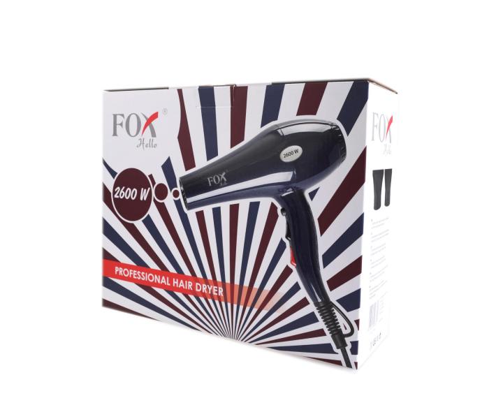 Profesionální fén na vlasy Fox Hello s ionizací - 2600 W, modrý