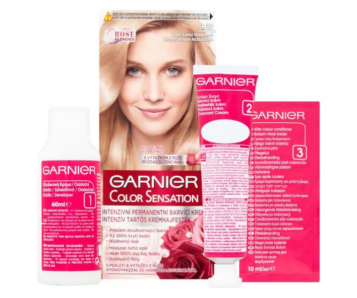 Permanentní barva Garnier Color Sensation 9.02 velmi světlá roseblond