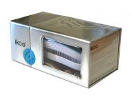 Cestovní kartáč na vlasy Ikoo Pocket Metallic Pacific - bílo-tyrkysový
