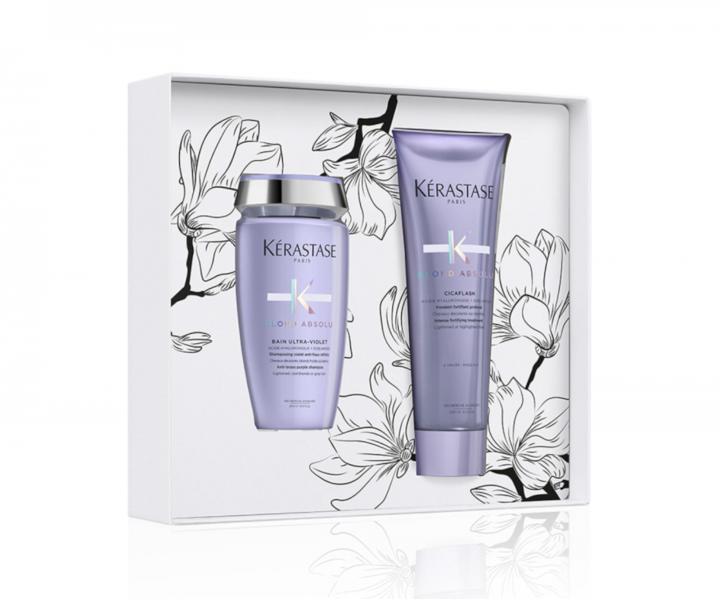 Dárková sada pro neutralizaci a rozjasnění blond vlasů Kérastase Blond Absolu Spring Box