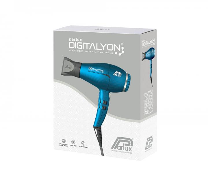 Profesionální fén na vlasy Parlux Digitalyon - 2400 W, modrý