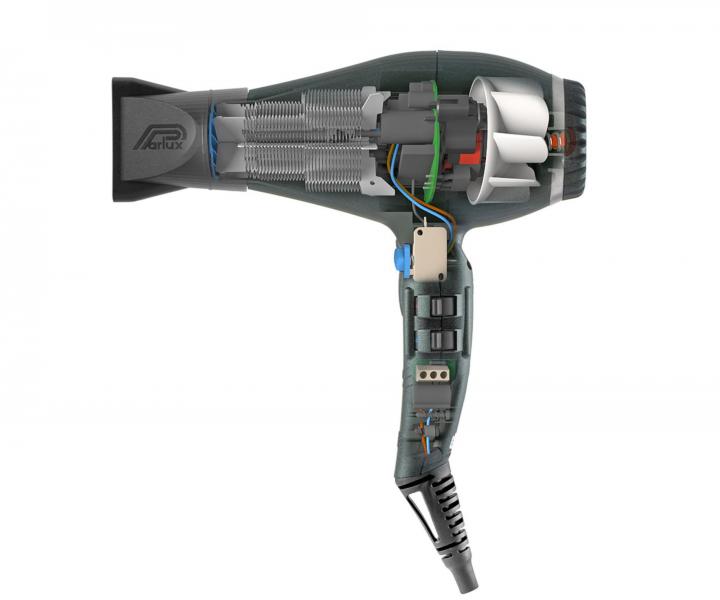 Set profesionálního fénu na vlasy Parlux Digitalyon a difuzéru Magic Sense - 2400 W, antracitový