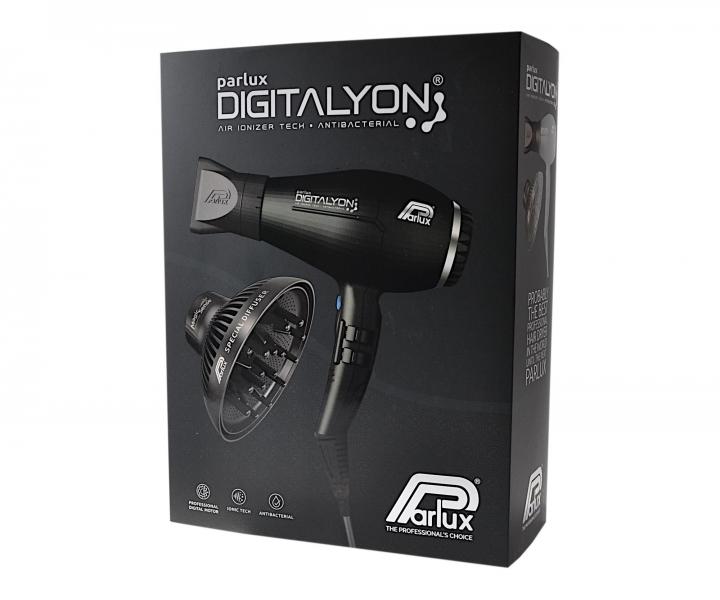 Set profesionálního fénu na vlasy Parlux Digitalyon a difuzéru Magic Sense - 2400 W, antracitový