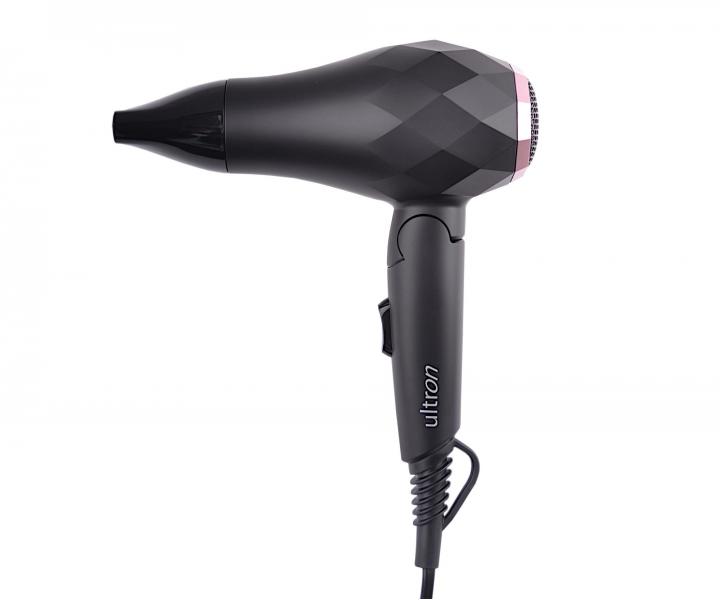 Cestovní fén na vlasy Ultron Mini Facette - černý, 1000 W + klipsy do vlasů zdarma