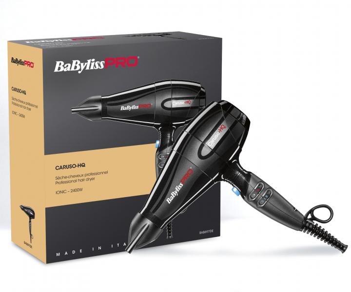Profesionální fén na vlasy Babyliss PRO Caruso-HQ Ionic - 2400 W - černý