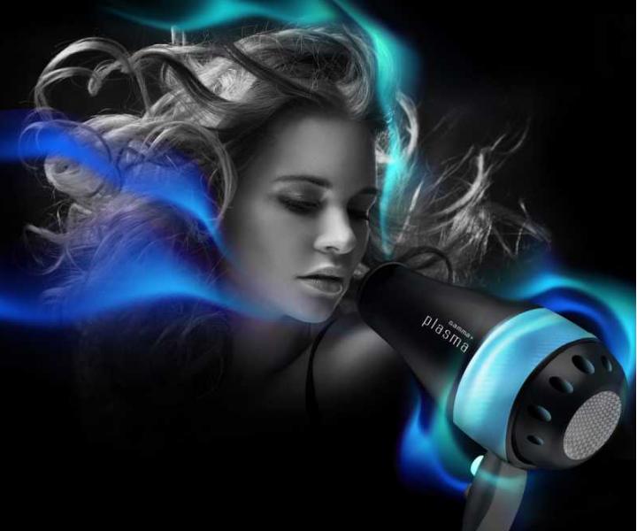Profesionální fén na vlasy Gamma Piú Plasma - 2200 W, černý