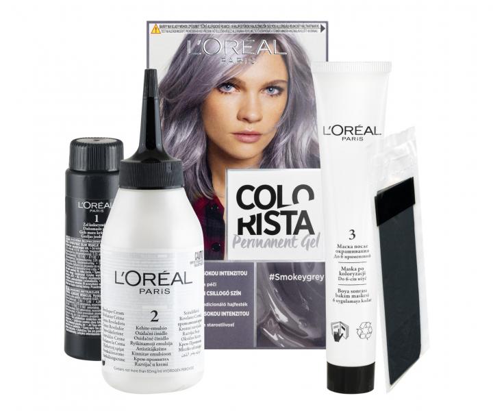 Permanentní barva na vlasy Loréal Colorista Permanent Gel Smokey Grey - kouřově šedá
