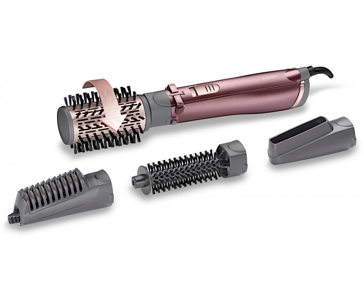 Horkovzdušná rotační kulma BaByliss Beliss Big Hair AS960E - 1000 W, starorůžová