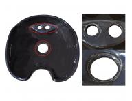 Umyvadlo pro myc� box Detail - keramick�, �ern� - II. jakost, silikon na umyvadle