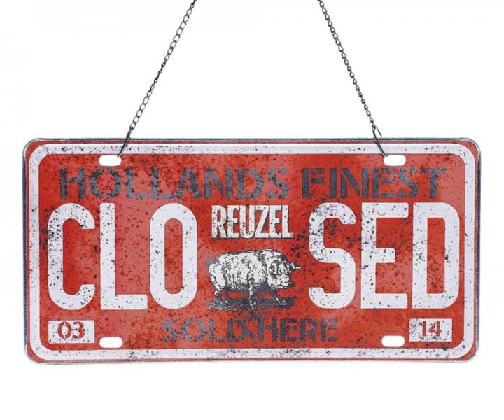 Plechov cedule na dvee oteveno/zaveno Reuzel (bonus)