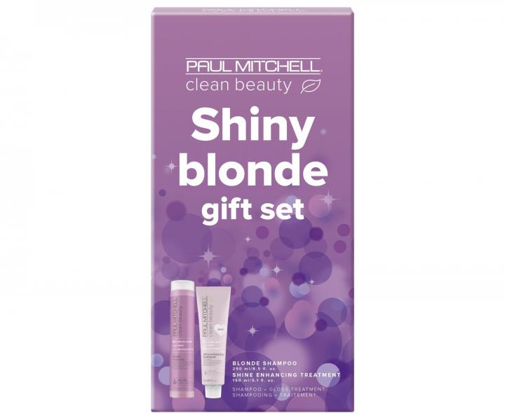 Dárková sada pro neutralizaci žlutých tónů Paul Mitchell Clean Beauty Shiny Blonde Gift Set