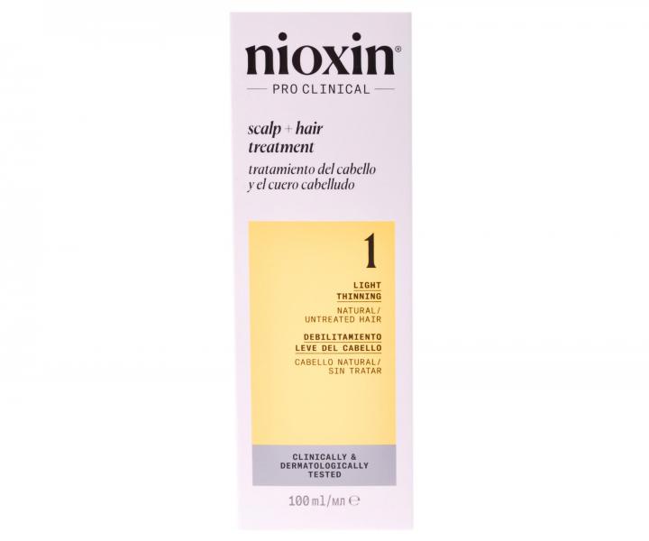 Bezoplachová péče pro mírně řídnoucí přírodní vlasy Nioxin System 1 Scalp + Hair Treatment - 100 ml